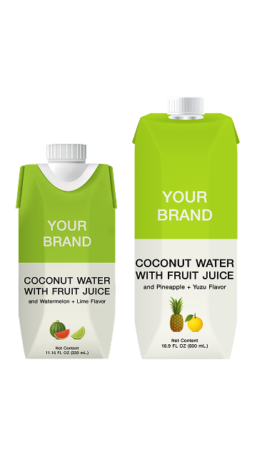 COCONUT WATER WITH FRUIT JUICE AND FLAVOR