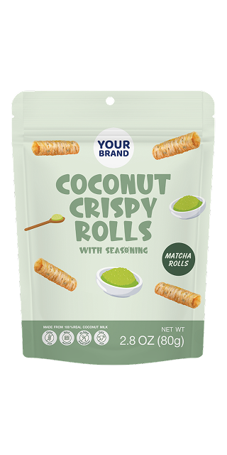 COCONUT CRISPY ROLLS WITH SEASONING