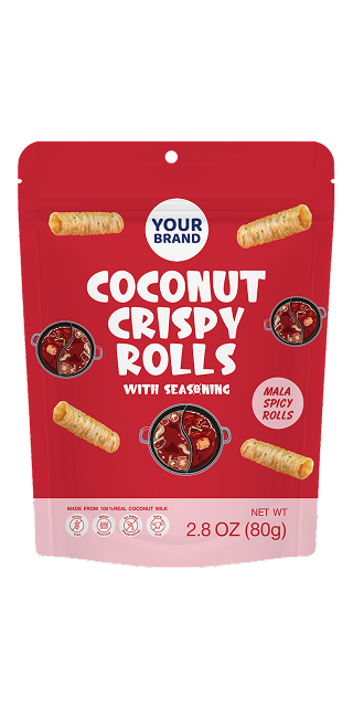 COCONUT CRISPY ROLLS WITH SEASONING
