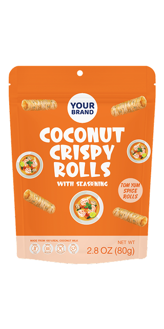 COCONUT CRISPY ROLLS WITH SEASONING